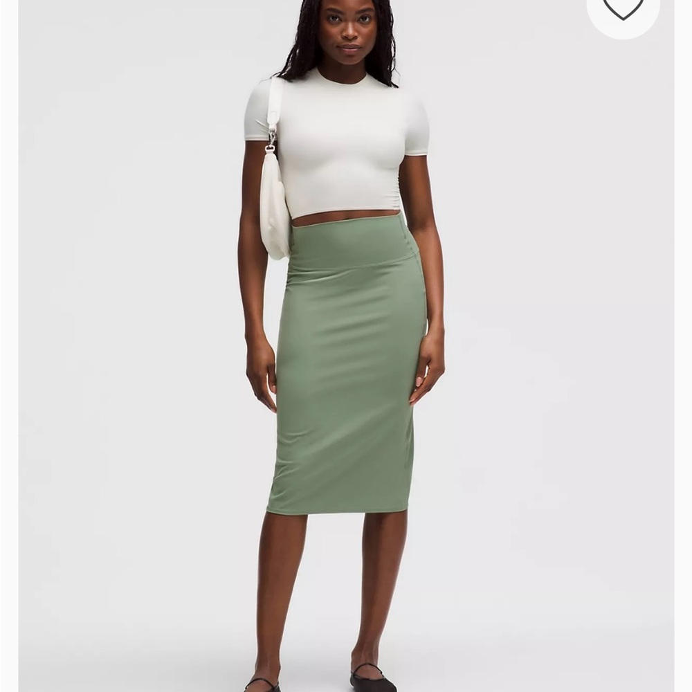 Nulu Slim Fit High Rise Mini Skirt Desert Green Lululemon
